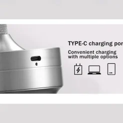 Aluminum Cordless Table Lamp Type-C Rechargeable Bedside Lamp with 3-Levels of Dimming Bedroom Living Room Restaurant