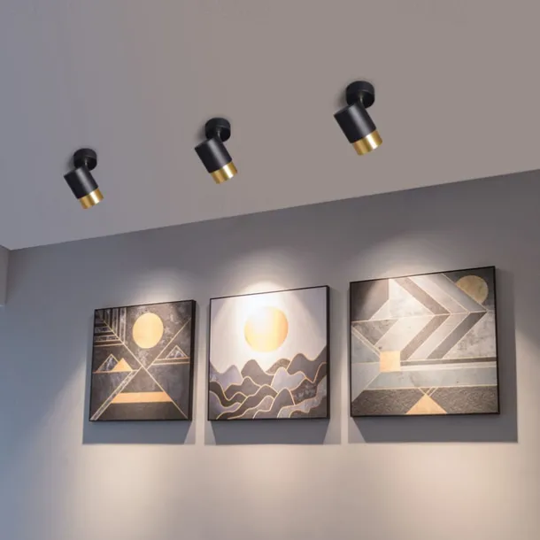 Aluminum Foldable Spot Light Ultra-Thin Surface Mounted Downlight Adjustable LED Ceiling Spot Lamps Anti-Glare Ceiling Lamps for Living Room Downlight High Brightness Ceiling Down Lighting