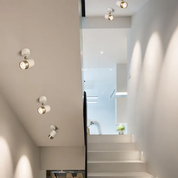 Aluminum Foldable Spot Light Ultra-Thin Surface Mounted Downlight Adjustable LED Ceiling Spot Lamps Anti-Glare Ceiling Lamps for Living Room Downlight High Brightness Ceiling Down Lighting