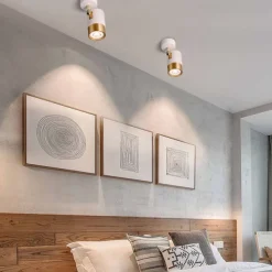 Aluminum Foldable Spot Light Ultra-Thin Surface Mounted Downlight Adjustable LED Ceiling Spot Lamps Anti-Glare Ceiling Lamps for Living Room Downlight High Brightness Ceiling Down Lighting