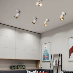 Aluminum Foldable Spot Light Ultra-Thin Surface Mounted Downlight Adjustable LED Ceiling Spot Lamps Anti-Glare Ceiling Lamps for Living Room Downlight High Brightness Ceiling Down Lighting