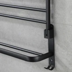 Aluminum Towel Rack for Bathroom,2-Layer Wall Mounted Towel Bar Towel Holder Bathroom Hardware Storage