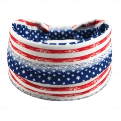 American Flag Headbands for Women 4th of July Patriotic Twisted Hair Band Red White Blue Stretchy Athletic Hair Accessories for USA Independence Day Memorial Day