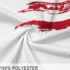 American Independence Day Men's American Flag Veterans Zip Polo Shirts Golf Shirt Short Sleeve Polo Shirts Collared Shirts Casual Streetwear Vacation Wear Party Outfits 3D Print Quarter Zip Polo