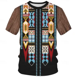 American Indian Native American T-shirt Anime Cartoon Anime 3D 3D Harajuku Graphic For Couple's Men's Women's Adults' Masquerade Back To School 3D Print