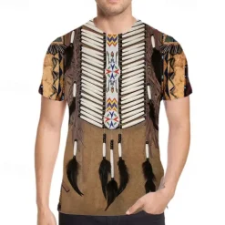 American Indian Native American T-shirt Print Graphic For Couple's Men's Women's Adults' Masquerade 3D Print Casual Daily