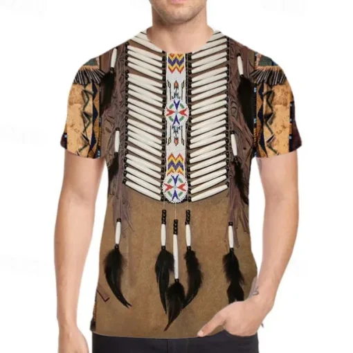American Indian Native American T-shirt Print Graphic For Couple's Men's Women's Adults' Masquerade 3D Print Casual Daily