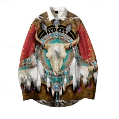 American Indian Native American Blouse / Shirt Print Graphic For Couple's Men's Women's Adults' 3D Print Casual Daily