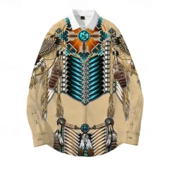 American Indian Native American Blouse / Shirt Print Graphic For Couple's Men's Women's Adults' 3D Print Casual Daily