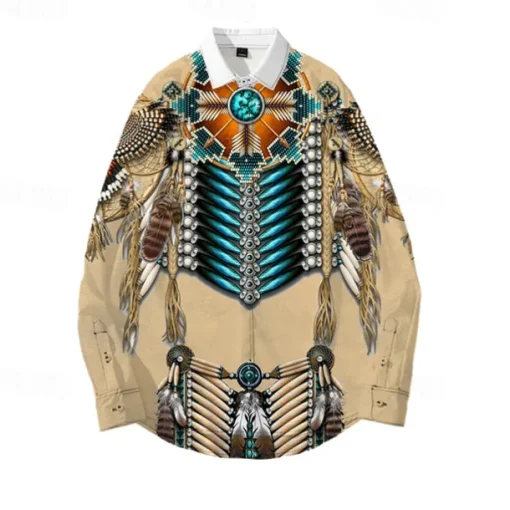 American Indian Native American Blouse / Shirt Print Graphic For Couple's Men's Women's Adults' 3D Print Casual Daily