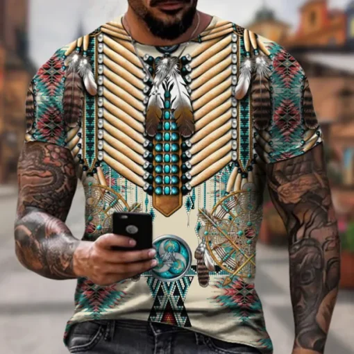 American Indian T-shirt Print 3D Graphic For Men's Adults' Masquerade 3D Print Casual Daily