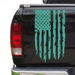 American USA Flag Truck Tailgate Vinyl Decal Car Sticker Compatible with Most Pickup Trucks and Most Vehicles