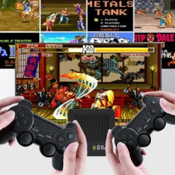 AMPOWN G11 Pro 4K HD 3D GameBox Video game console 64G 128G 256G game sopa 2.4G tablet GamePad support PSP GBC GBA N64 40000 games,Christmas Birthday Party Gifts for Friends and Children