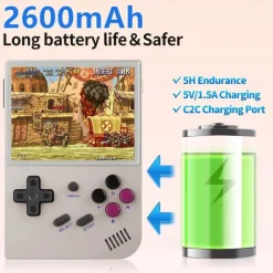 ANBERNIC RG35XX Retro Handheld Game Console Linux System 3.5 Inch IPS Screen Portable Pocket Video Player 10000+ Games Boy Gift, Christmas Birthday Party Gifts for Friends and Children