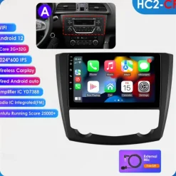 Android 12 Car Radio For Renault Kadjar 2015-2019 Voice Multimedia Video Player Navigation