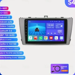 Android 12 Car Radio for Toyota Avensis T27 2008 - 2015 GPS Navigation Multimedia Player carplay