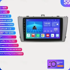 Android 12 Car Radio for Toyota Avensis T27 2008 - 2015 GPS Navigation Multimedia Player carplay