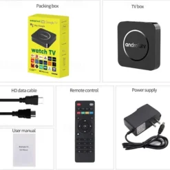 Android 12 TV Box Q3 Digital Display Cortex-A53 8GB 1GB
