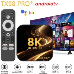 Android 12 TV Box TX98 PRO Bluetooth 4.0 4K 4K 8K RK3328 4GB 64GB