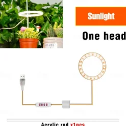 Angel Grow Light 4 or 3 Ring DC5V USB Phytolamp For Plants Led Full Spectrum Lamp For Indoor Plant Seedlings Home Flower Succulet 1pc