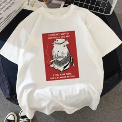 Animal Capybara T-shirt Anime Cartoon Anime Classic Street Style For Couple's Men's Women's Adults' Hot Stamping Casual Daily