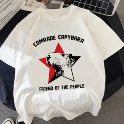 Animal Capybara T-shirt Anime Cartoon Anime Classic Street Style For Couple's Men's Women's Adults' Hot Stamping Casual Daily