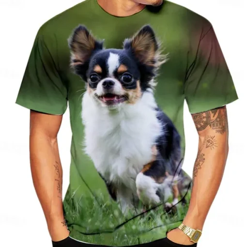 Animal Dog Chihuahua T-shirt Anime Graphic Tee For Men's Women's Unisex Adults' 3D Print Casual Daily