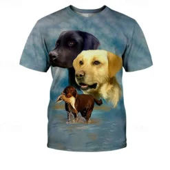 Animal Dog Dachshund T-shirt Anime 3D Graphic For Couple's Men's Women's Adults' Masquerade 3D Print Casual Daily