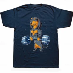 Animal Dog Dachshund T-shirt Print Street Style For Couple's Men's Women's Adults' Hot Stamping Casual Daily