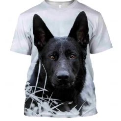Animal Dog German Shepherd T-shirt Anime 3D Graphic For Couple's Men's Women's Adults' Masquerade 3D Print Casual Daily