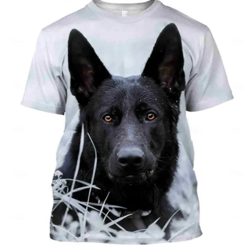Animal Dog German Shepherd T-shirt Anime 3D Graphic For Couple's Men's Women's Adults' Masquerade 3D Print Casual Daily