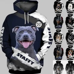 Animal Dog Hoodie Cartoon Manga Anime 3D Front Pocket Graphic For Couple's Men's Women's Adults' 3D Print
