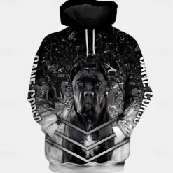 Animal Dog Hoodie Cartoon Manga Anime 3D Front Pocket Graphic For Couple's Men's Women's Adults' 3D Print