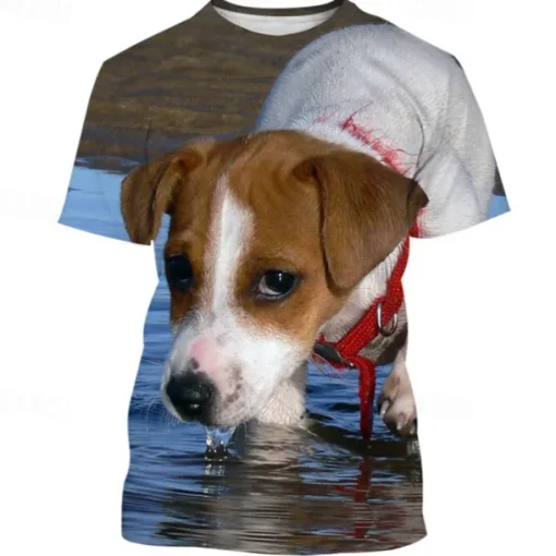 Animal Dog Jack Russell Terrier T-shirt Anime 3D Graphic For Couple's Men's Women's Adults' Masquerade 3D Print Casual Daily