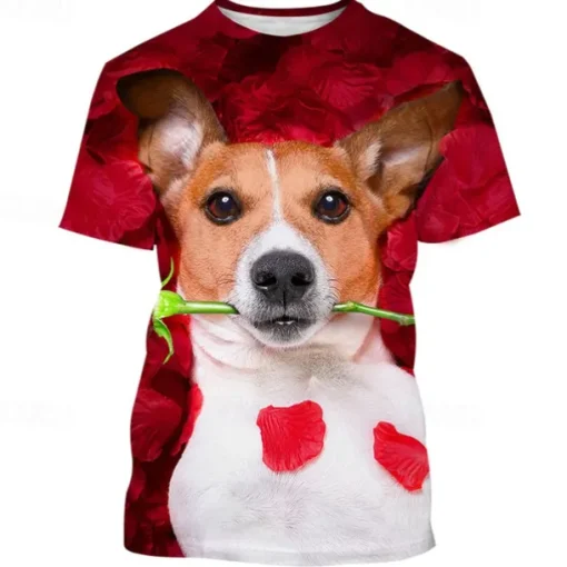 Animal Dog Jack Russell Terrier T-shirt Anime 3D Graphic For Couple's Men's Women's Adults' Masquerade 3D Print Casual Daily