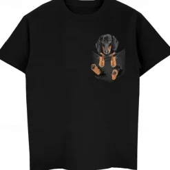 Animal Dog T-shirt Print Street Style For Couple's Men's Women's Adults' Hot Stamping Casual Daily