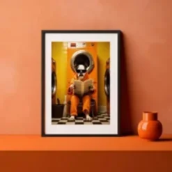 Animal Wall Art Canvas Funny Series Prints and Posters Pictures Decorative Fabric Painting For Living Room Bathroom Toilet Pictures No Frame