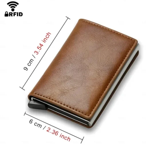 Anti RFID Blocking Protected ID Credit Bank Card Holder Wallet Luxury Brand Men Magic Leather Slim Mini Small Money Wallets Case