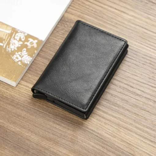 Anti RFID Blocking Protected ID Credit Bank Card Holder Wallet Luxury Brand Men Magic Leather Slim Mini Small Money Wallets Case