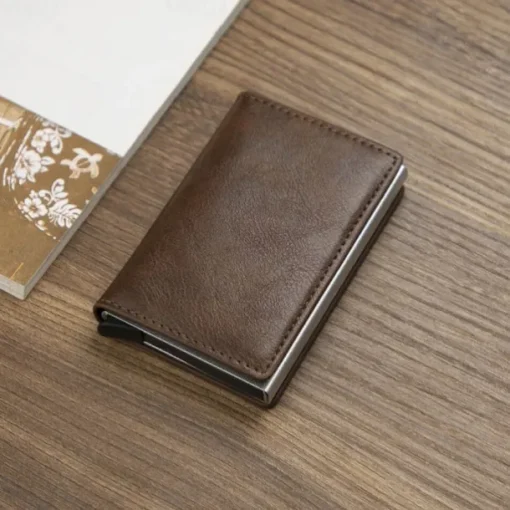 Anti RFID Blocking Protected ID Credit Bank Card Holder Wallet Luxury Brand Men Magic Leather Slim Mini Small Money Wallets Case