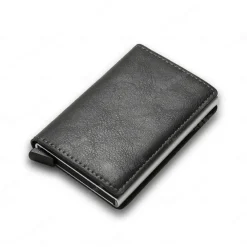 Anti RFID Blocking Protected ID Credit Bank Card Holder Wallet Luxury Brand Men Magic Leather Slim Mini Small Money Wallets Case