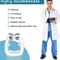 Anti Snoring Devices Silicone Magnetic Anti Snoring Nose Clip, Help Stop Snoring, Quieter Restful Sleep