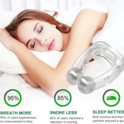 Anti Snoring Devices Silicone Magnetic Anti Snoring Nose Clip, Help Stop Snoring, Quieter Restful Sleep