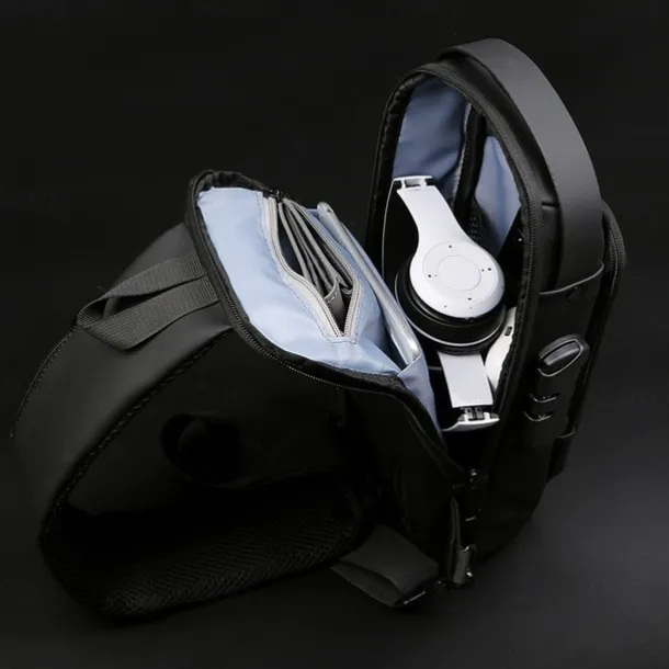 Anti Theft Computer Bag with Usb Charging Port Waterproof and Scratch Resistant Backpack Portable Chest Bag