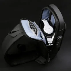 Anti Theft Computer Bag with Usb Charging Port Waterproof and Scratch Resistant Backpack Portable Chest Bag