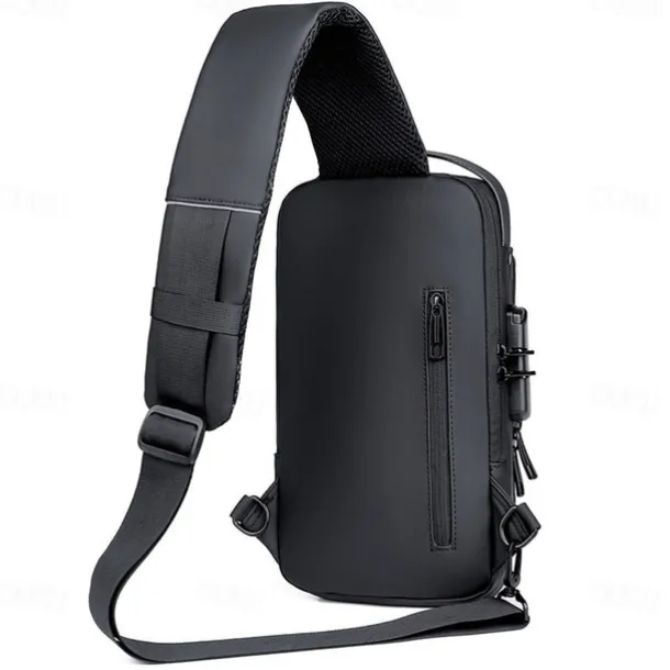 Anti Theft Computer Bag with Usb Charging Port Waterproof and Scratch Resistant Backpack Portable Chest Bag
