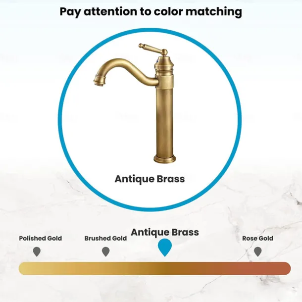 Antique Brass Single Handle Bathroom Sink Faucet Brushed Brass Long Reach Bathroom Faucet Mixer Tap