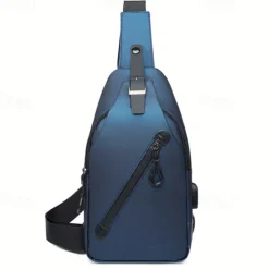 Anti-Theft Crossbody Sling Chest Bag - Waterproof, Scratchproof, Lightweight Shoulder Backpack with USB Charging Port, Ideal Gift for Men
