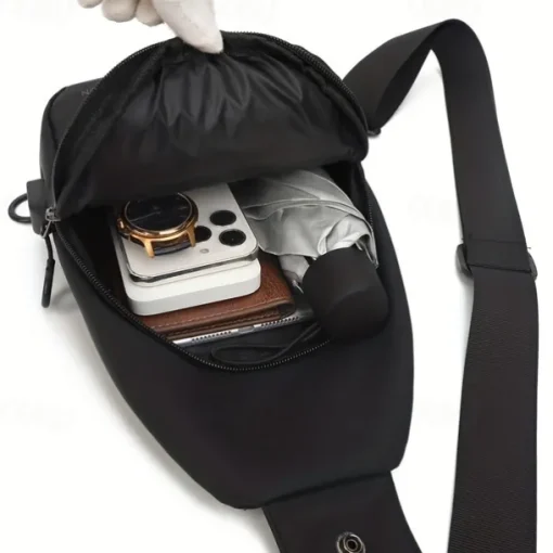 Anti-Theft Crossbody Sling Chest Bag - Waterproof, Scratchproof, Lightweight Shoulder Backpack with USB Charging Port, Ideal Gift for Men