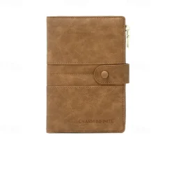 Anti-theft Passport Wallet RFID Passport Holder Zipper Buckle Travel Wallet Document Holder Multifunctional Travel Passport Bag